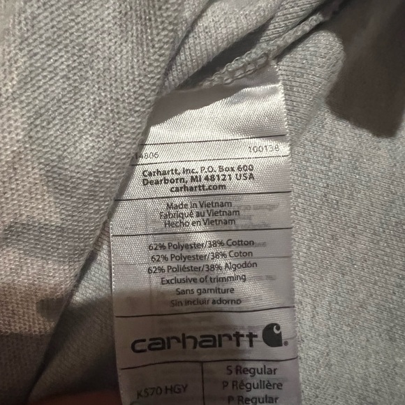 Carhartt Original Fit half button, collared, short sleeve polo mens sz sm - Picture 7 of 7